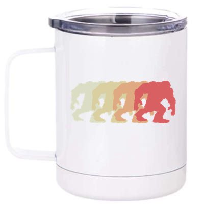 Bigfoot Silhouette Retro Sasquatch 12 oz Stainless Steel Tumbler Cup