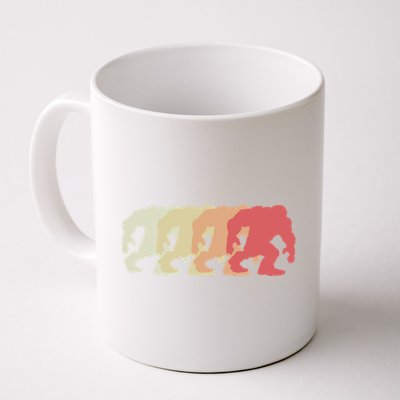 Bigfoot Silhouette Retro Sasquatch Coffee Mug