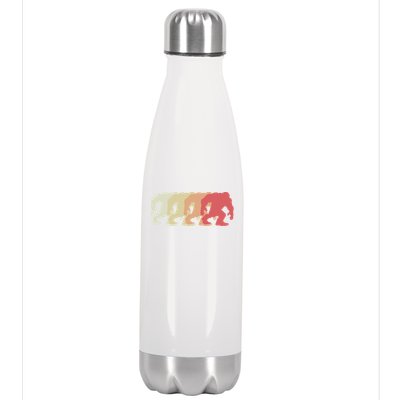 Bigfoot Silhouette Retro Sasquatch Stainless Steel Insulated Water Bottle