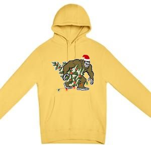 Bigfoot Stole Christmas Premium Pullover Hoodie