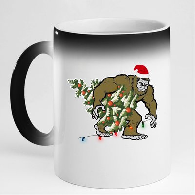 Bigfoot Stole Christmas 11oz Black Color Changing Mug