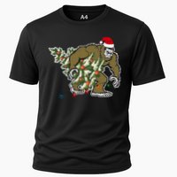 Bigfoot Stole Christmas Cooling Performance Crew T-Shirt