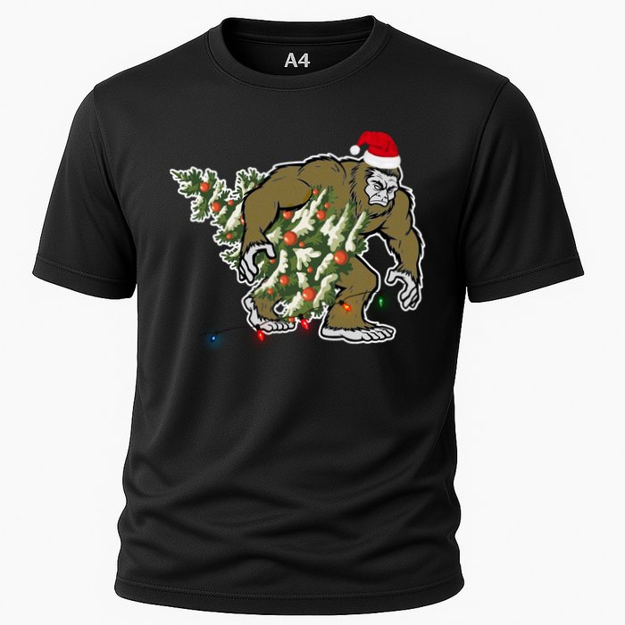 Bigfoot Stole Christmas Cooling Performance Crew T-Shirt