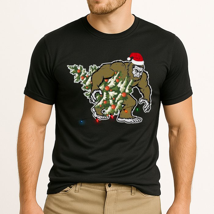 Bigfoot Stole Christmas Cooling Performance Crew T-Shirt