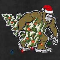 Bigfoot Stole Christmas Adult Drive Performance Visor