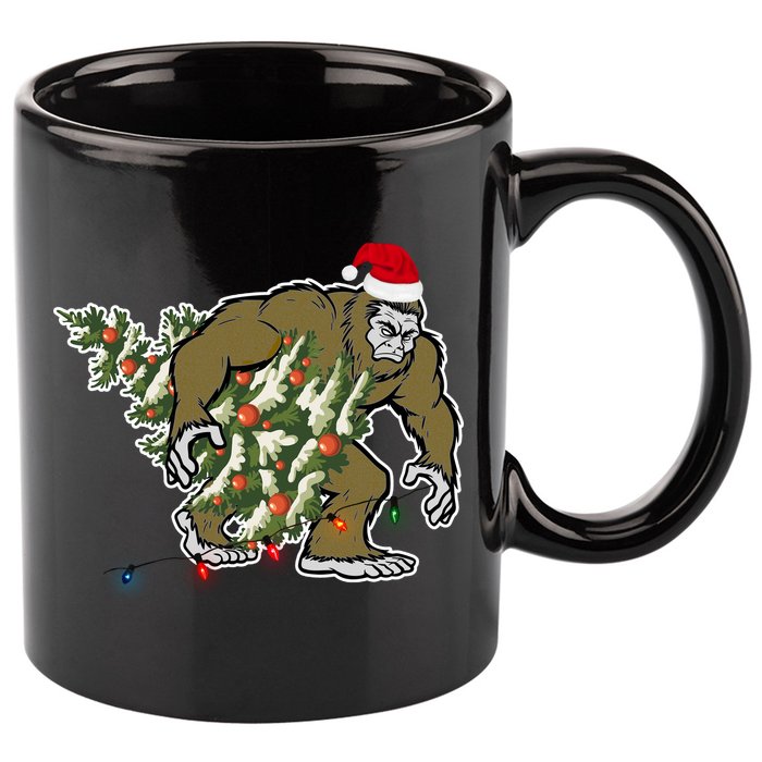 Bigfoot Stole Christmas 11oz C Handle Ceramic Mug