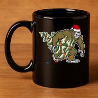 Bigfoot Stole Christmas 11oz C Handle Ceramic Mug