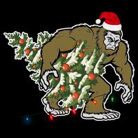 Bigfoot Stole Christmas 16 in Basic Backpack