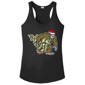 Bigfoot Stole Christmas Ladies PosiCharge Competitor Racerback Tank