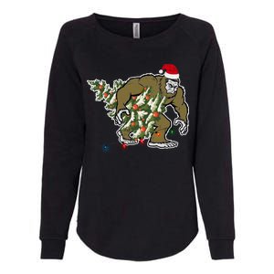 Bigfoot Stole Christmas Womens California Wash Sweatshirt