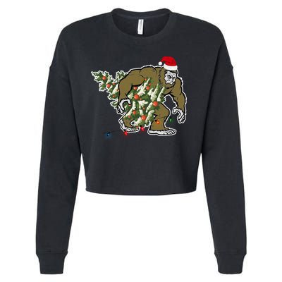 Bigfoot Stole Christmas Cropped Pullover Crew