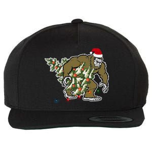 Bigfoot Stole Christmas Wool Snapback Cap