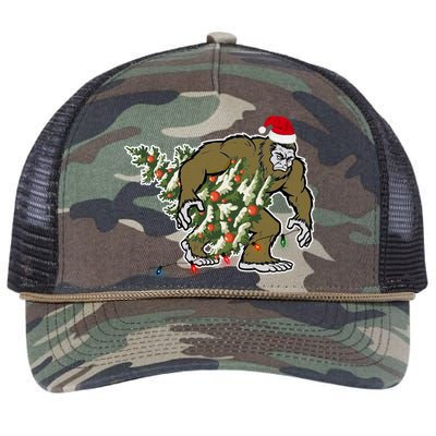 Bigfoot Stole Christmas Retro Rope Trucker Hat Cap