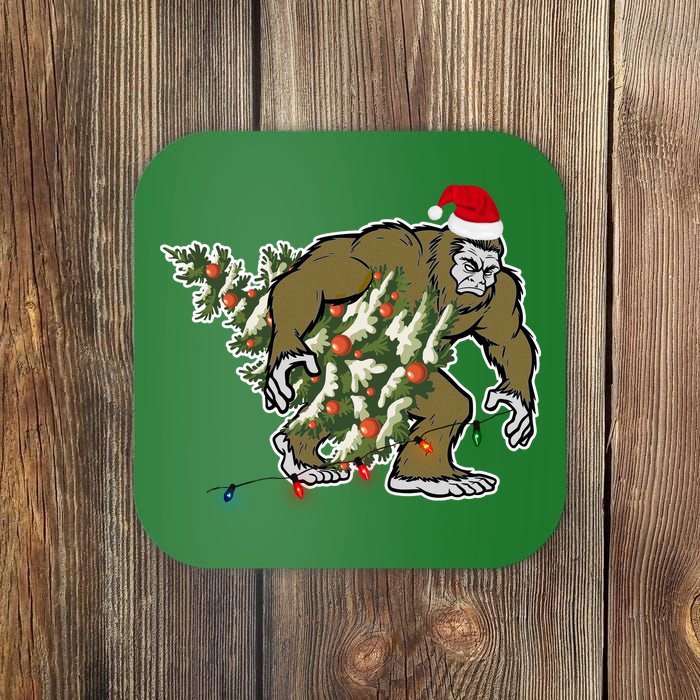 Bigfoot Stole Christmas Coaster