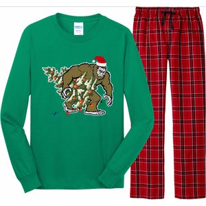 Bigfoot Stole Christmas Long Sleeve Pajama Set