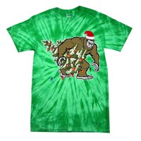 Bigfoot Stole Christmas Tie-Dye T-Shirt