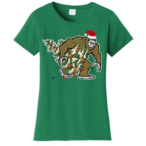 Bigfoot Stole Christmas Women's T-Shirt