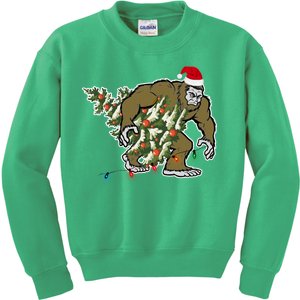 Bigfoot Stole Christmas Kids Sweatshirt