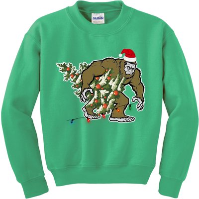 Bigfoot Stole Christmas Kids Sweatshirt