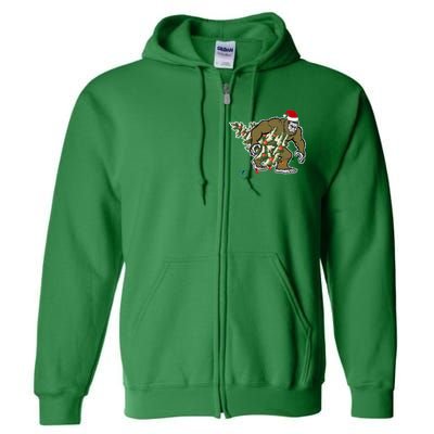 Bigfoot Stole Christmas Full Zip Hoodie