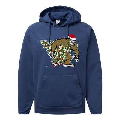 Bigfoot Stole Christmas Performance Fleece Hoodie