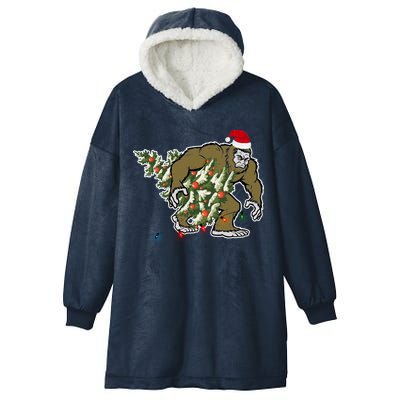 Bigfoot Stole Christmas Hooded Wearable Blanket