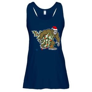 Bigfoot Stole Christmas Ladies Essential Flowy Tank