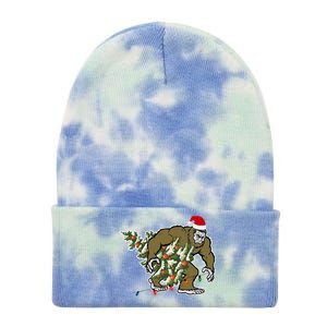 Bigfoot Stole Christmas Tie Dye 12in Knit Beanie