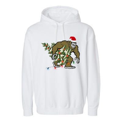 Bigfoot Stole Christmas Garment-Dyed Fleece Hoodie