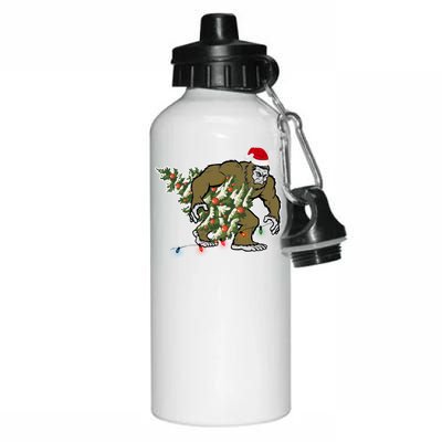 Bigfoot Stole Christmas Aluminum Water Bottle