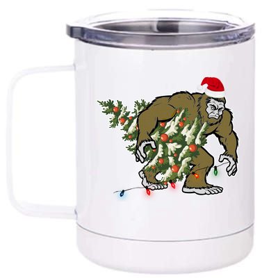 Bigfoot Stole Christmas 12 oz Stainless Steel Tumbler Cup