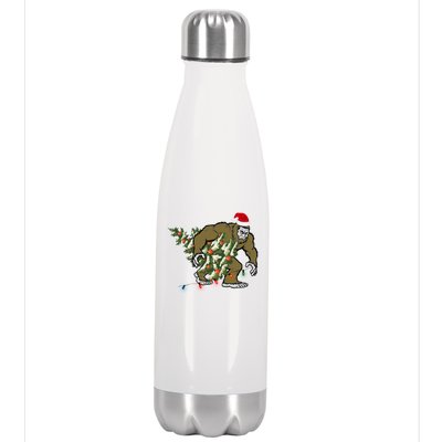 Bigfoot Stole Christmas Stainless Steel Insulated Water Bottle