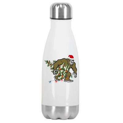 Bigfoot Stole Christmas Stainless Steel Insulated Water Bottle