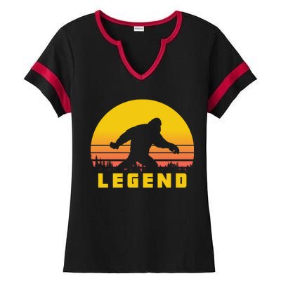 Bigfoot The Legend Ladies Halftime Notch Neck Tee