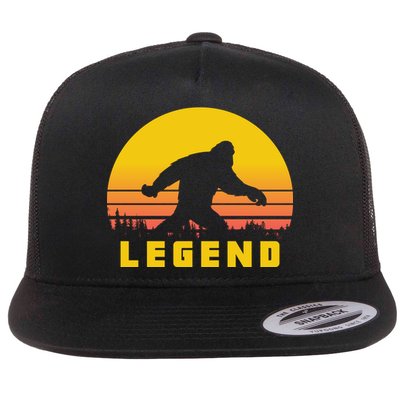 Bigfoot The Legend Flat Bill Trucker Hat