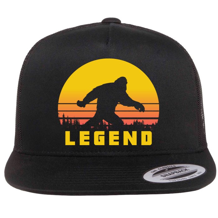 Bigfoot The Legend Flat Bill Trucker Hat