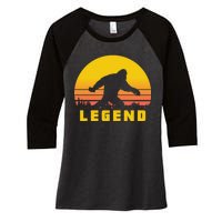 Bigfoot The Legend Women's Tri-Blend 3/4-Sleeve Raglan Shirt