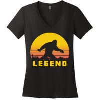 Bigfoot The Legend Women's V-Neck T-Shirt