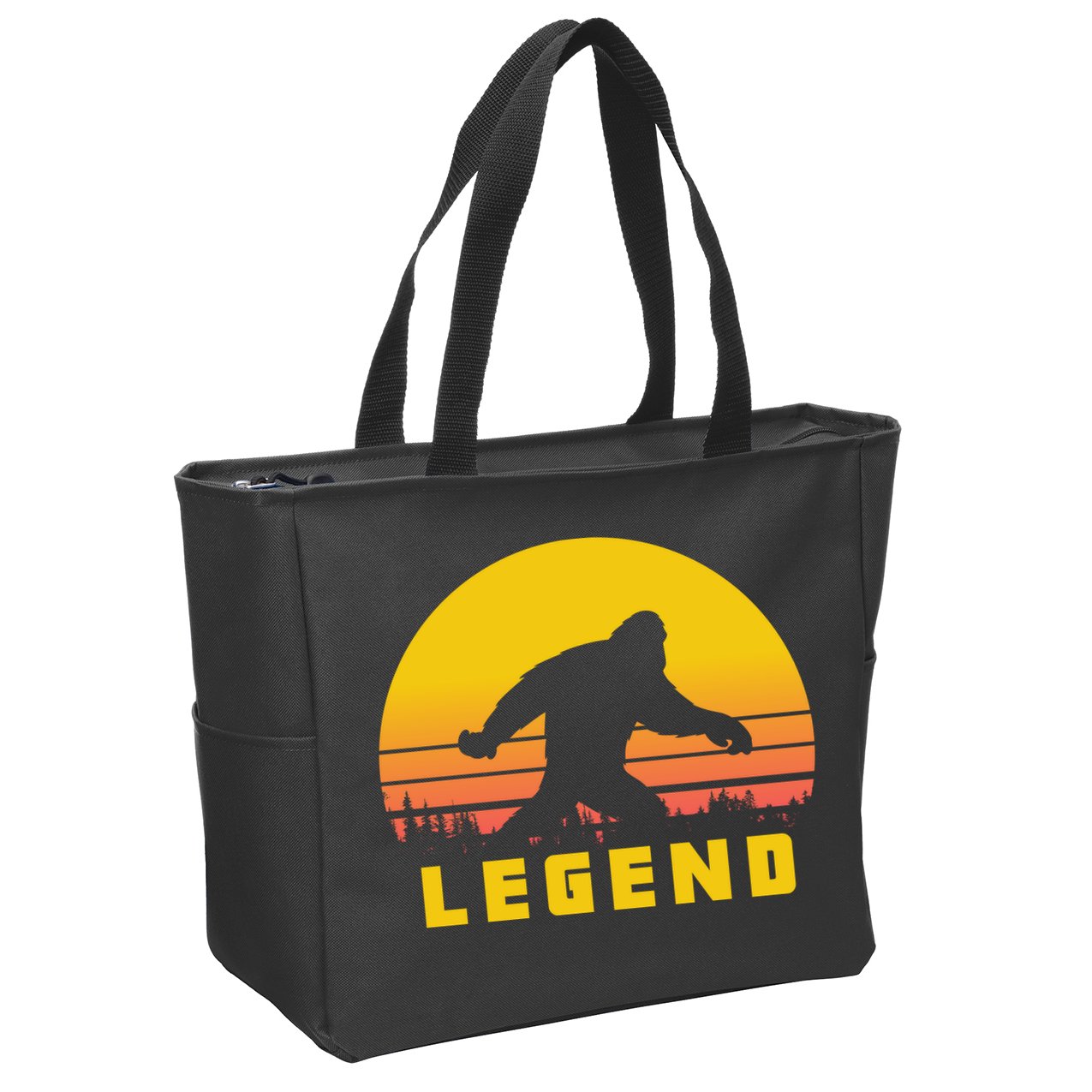 Bigfoot The Legend Zip Tote Bag