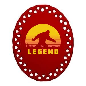 Bigfoot The Legend Ceramic Oval Ornament