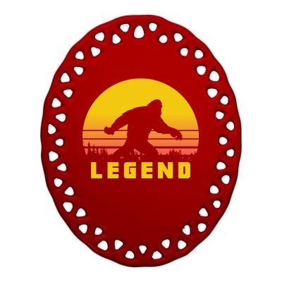 Bigfoot The Legend Ceramic Oval Ornament