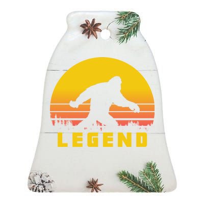 Bigfoot The Legend Ceramic Bell Ornament