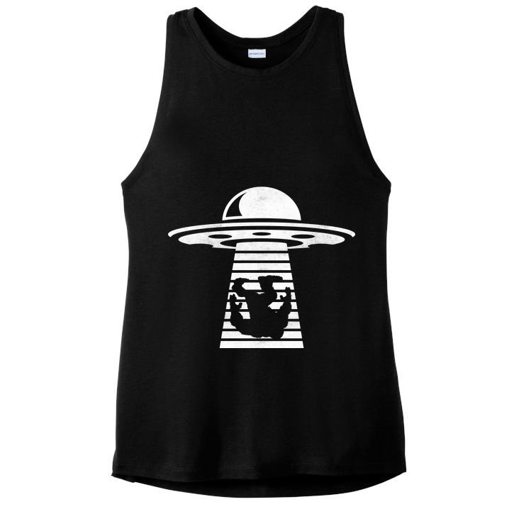 Bigfoot UFO Abduction Believe Ladies PosiCharge Tri-Blend Wicking Tank