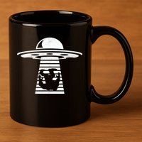 Bigfoot UFO Abduction Believe 11oz C Handle Ceramic Mug
