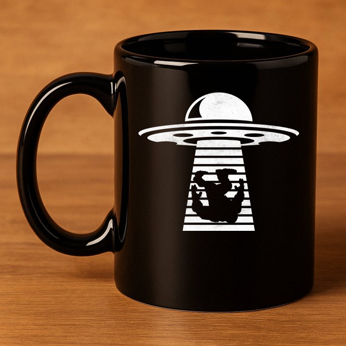 Bigfoot UFO Abduction Believe 11oz C Handle Ceramic Mug