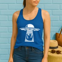 Bigfoot UFO Abduction Believe Womens Tank Top