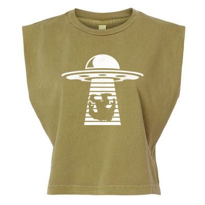 Bigfoot UFO Abduction Believe Garment-Dyed Women's Muscle Tee