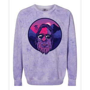 Bigfoot UFO Mountain Colorblast Crewneck Sweatshirt