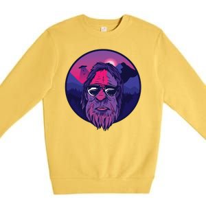 Bigfoot UFO Mountain Premium Crewneck Sweatshirt