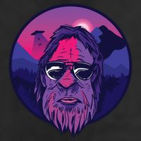 Bigfoot UFO Mountain 7 Panel Mesh Trucker Snapback Hat